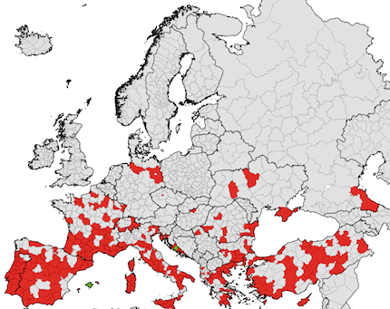 mapa występowania