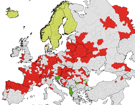 mapa występowania